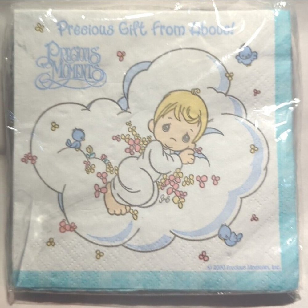 Precious Moments, Inc Beverage Napkins 16 Vintage with stamped year‎ 2000